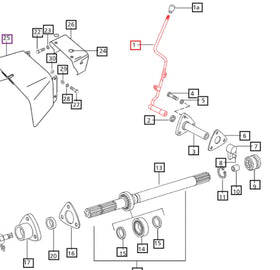 Mahindra Tractor PTO Lever 006503026B11 Mahindra