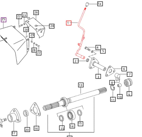 Mahindra Tractor PTO Lever 006503026B11 Mahindra