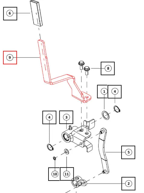 Mahindra Tractor PTO Lever 4WD 008024323K01 Mahindra Direct Parts
