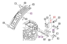 Mahindra Tractor PTO Lever Protective Sleeve 10441768000 Mahindra