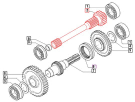 Mahindra Tractor PTO Shaft 006500705C1 Mahindra Direct Parts