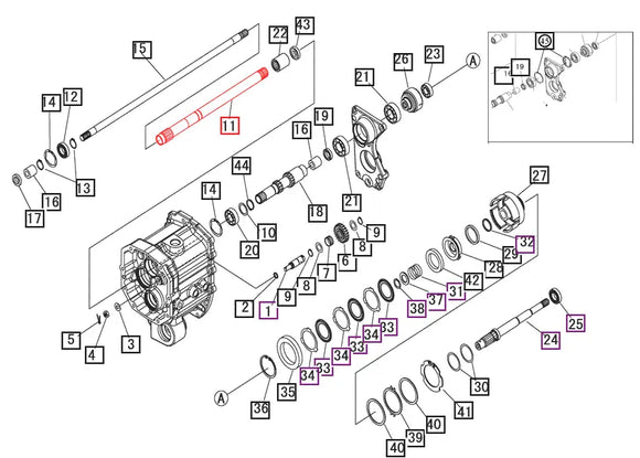 Mahindra Tractor PTO Shaft 19571277000 Mahindra Direct Parts