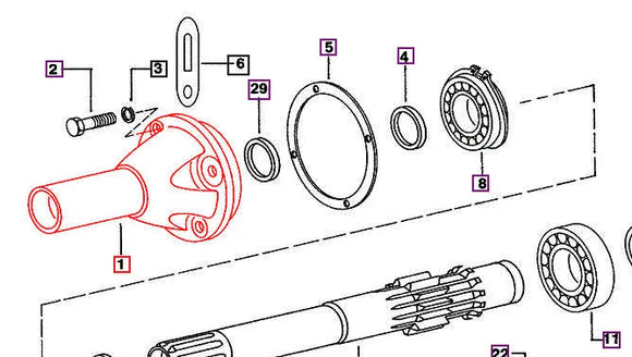 Mahindra Tractor PTO Shaft Bearing Retainer 000032501B12 Mahindra Direct Parts