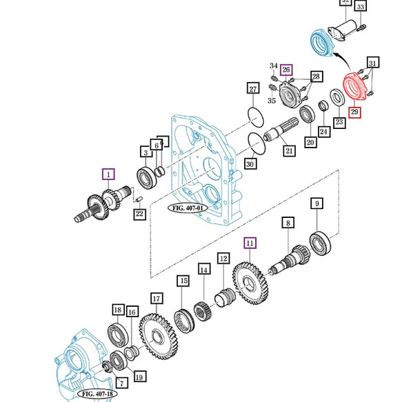 Mahindra Tractor PTO Shaft Retainer Housing 19022600042M Mahindra