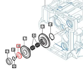 Mahindra Tractor PTO Shaft Washer 25x45x5 11612530040 Mahindra Direct Parts