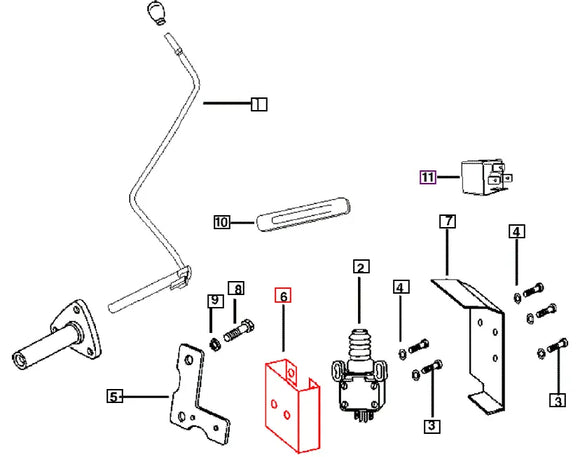 Mahindra Tractor PTO Switch Guard 000043135C11 Mahindra Direct Parts