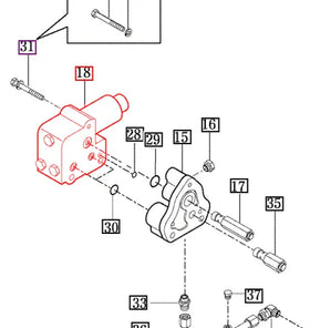 Mahindra Tractor PTO Valve 16495182001 Mahindra Direct Parts
