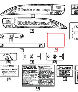 Mahindra Tractor Pac Label 10452873000 Mahindra Direct Parts
