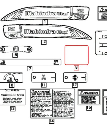 Mahindra Tractor Pac Label 10452873000 Mahindra Direct Parts