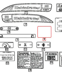 Mahindra Tractor Pac Label 10452873000