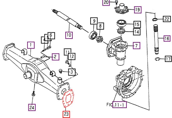Mahindra Tractor Packing Front Axle Housing. 15604332050 Mahindra Direct Parts