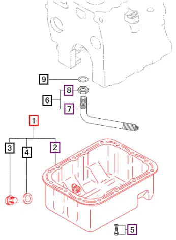 Mahindra Tractor Pan Assy Oil 31B13-10021 Mahindra Direct Parts