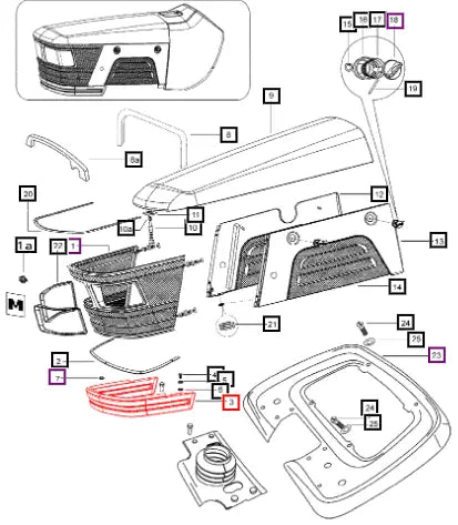 Mahindra Tractor Panel Front 000060440M02 Mahindra Direct Parts