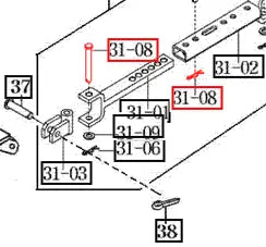 Mahindra Tractor Pin - 3-Point Stabilizer V5601600012 Mahindra Direct Parts