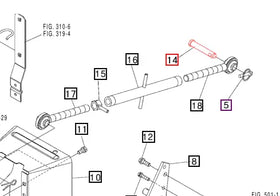 Mahindra Tractor Pin - 3-Point Upper Link 19633037000 Mahindra Direct Parts