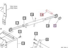 Mahindra Tractor Pin - 3-Point Upper Link 19633037000