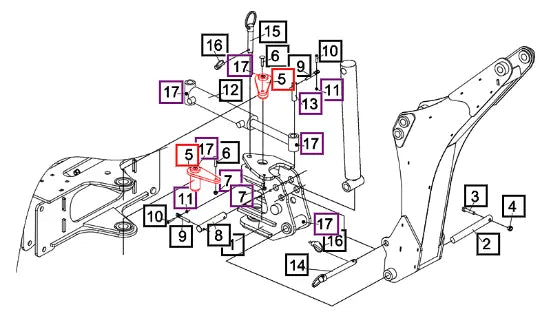 Mahindra Tractor Pin A Comp, Swing Frame Y100-003000 Mahindra Direct Parts