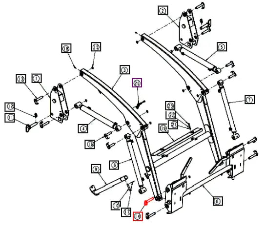 Mahindra Tractor Pin ANSP20E-1040 Mahindra Direct Parts