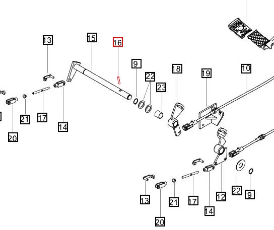 Mahindra Tractor Pin - Brake Pedal Shaft 8x45 000012747P04 Mahindra Direct Parts