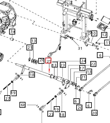 Mahindra Tractor Pin - Brake Pedal Shaft 8x45 000012747P04 Mahindra Direct Parts