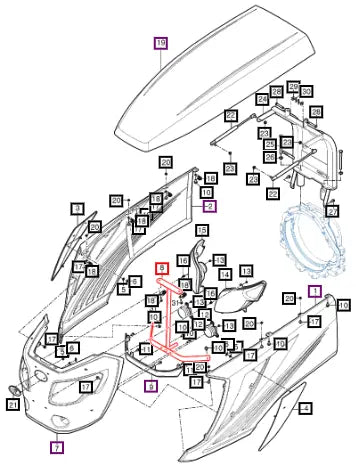 Mahindra Tractor Pin Comp , Hood Lock 11446012600GB Mahindra Direct Parts