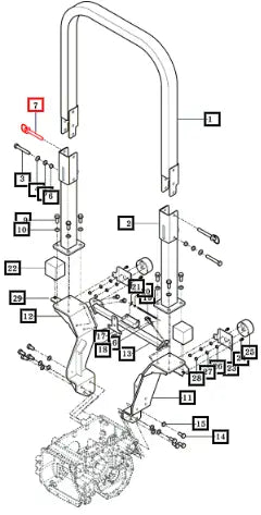 Mahindra Tractor Pin Comp, Fixed 11107027500 Mahindra Direct Parts