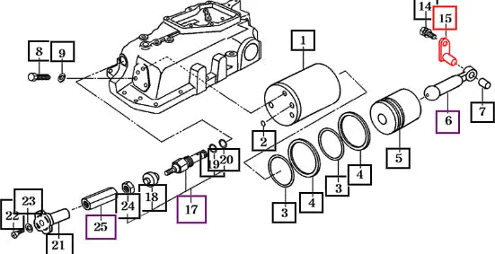 Mahindra Tractor Pin Comp, Hyd 17995031500 Mahindra Direct Parts