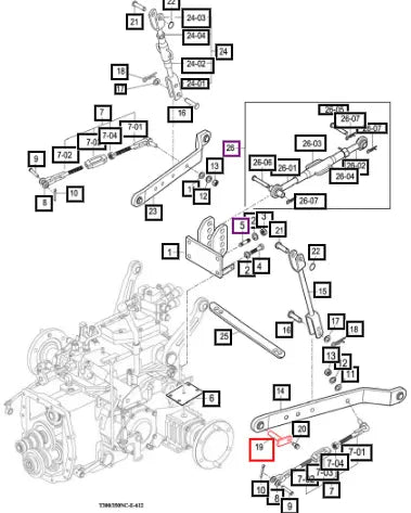 Mahindra Tractor Pin Comp, Lower Link 16705140021 Mahindra Direct Parts