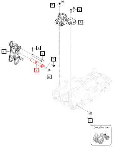 Mahindra Tractor Pin Crank Top Link 007206446V12 Mahindra Direct Parts