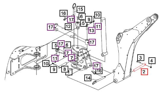 Mahindra Tractor Pin D, Boom Y100-004090 Mahindra Direct Parts
