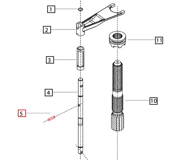 Mahindra Tractor Pin Differential Lock 006511350U1 Mahindra Direct Parts