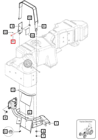 Mahindra Tractor Pin Fueltank Strap Rear 007637469U1 Mahindra Direct Parts