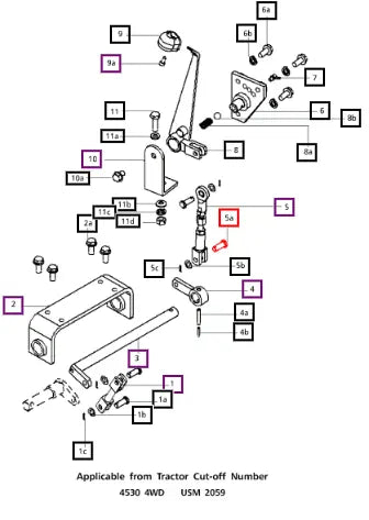 Mahindra Tractor Pin Gear Shift Link Selector Side 006502579C1 Mahindra Direct Parts