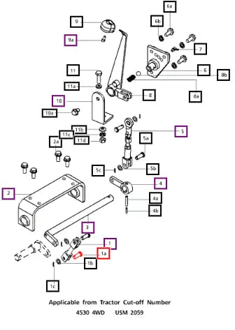 Mahindra Tractor Pin Gear Shift Link Trans Side 006502578C1 Mahindra Direct Parts