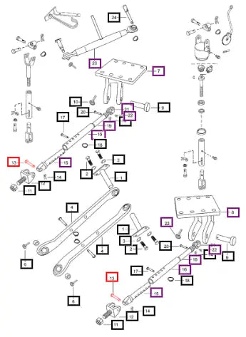 Mahindra Tractor Pin Headed Link End 007200429C1 Mahindra Direct Parts