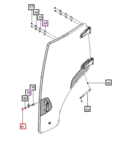 Mahindra Tractor Pin Holder Door Lock E007518929D1 Mahindra Direct Parts