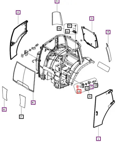 Mahindra Tractor Pin Holder For Doorlock E007517326D1 Mahindra Direct Parts