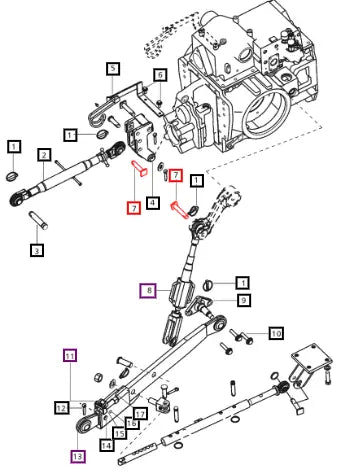 Mahindra Tractor Pin Lift Arm 007212656U1 Mahindra Direct Parts