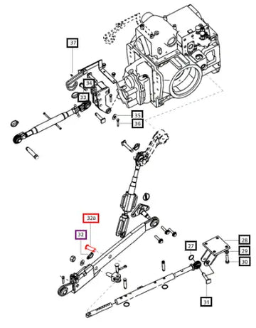 Mahindra Tractor Pin Lift Link To Lower Link 007204851H1 Mahindra Direct Parts