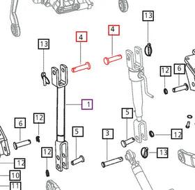 Mahindra Tractor Pin Lift Rod To Lift Arm E007603232D1 Mahindra Direct Parts