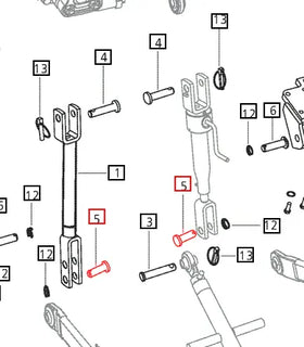 Mahindra Tractor Pin Lift Rod To Lower Link E007603088D1 Mahindra Direct Parts