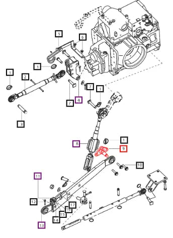 Mahindra Tractor Pin Lower Link Fabricated E007200396D11 Mahindra Direct Parts
