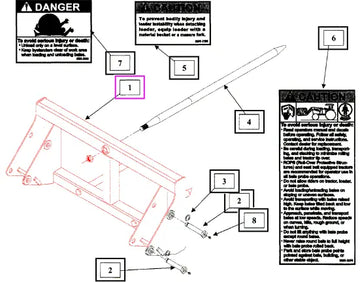Mahindra Tractor Pin On Bale Spear Frame KMW13052046 Mahindra Direct Parts