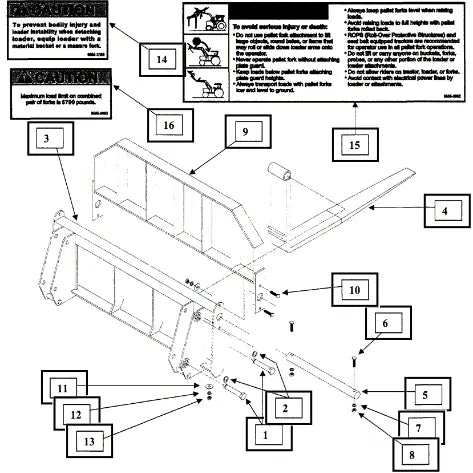 Mahindra Tractor Pin On Pallet Fork (complete) KMW13022048 Mahindra Direct Parts