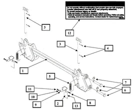 Mahindra Tractor Pin On Quick Attach Adapter (Complete) KMW13042049 Mahindra Direct Parts