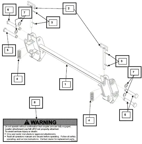 Mahindra Tractor Pin On Quick Attach Adapter (complete) KMW13042068 Mahindra Direct Parts
