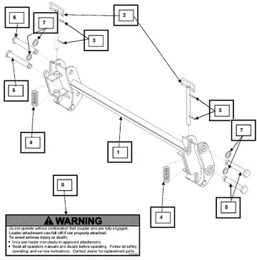Mahindra Tractor Pin On Quick Attach Adapter (complete) KMW13042068 Mahindra Direct Parts