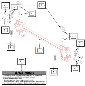 Mahindra Tractor Pin On Quick Attach Frame KMW13043152 Mahindra Direct Parts