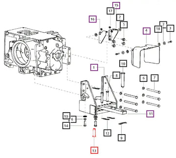 Mahindra Tractor Pin Pivot Drawbar 007900029D1 Mahindra Direct Parts