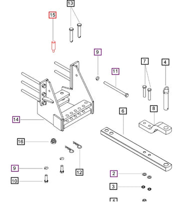 Mahindra Tractor Pin Pivot Drawbar E007900176D1 Mahindra Direct Parts